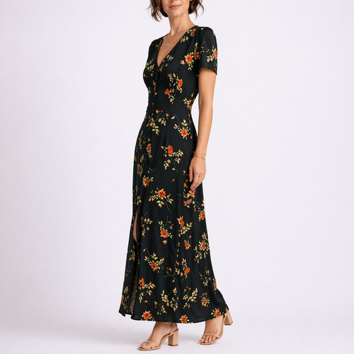 Feathorne Women's Georgiana Floral Midi Dress - front view style
