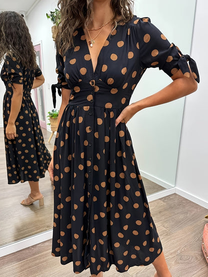 Feathorne Women's Beatrice Black Wrap Midi Dress - front view