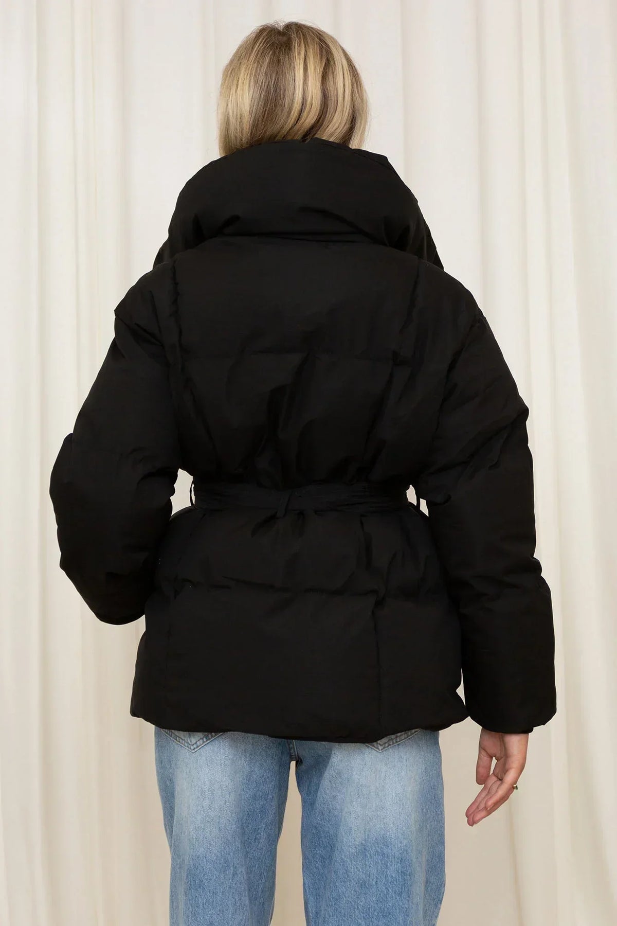 Feathorne Women's Belted Oversized Collar Puffer Jacket - view 2