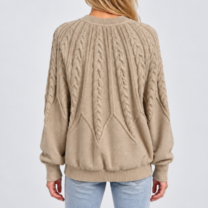 Feathorne Women's Cable Knit Balloon Sleeve Jumper - view 6
