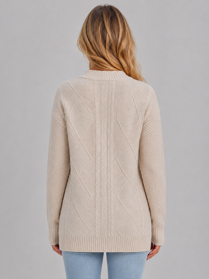 Feathorne Women's Cable Knit Button Cardigan - view 2