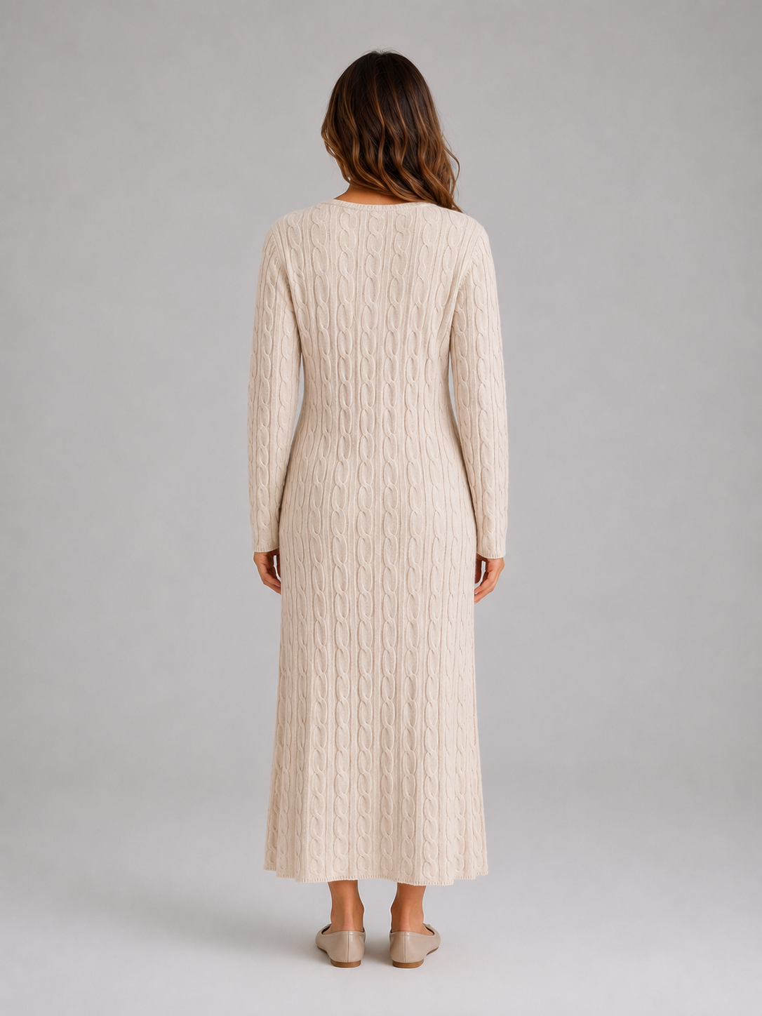 Feathorne Women's Cable Knit Long Sleeve Maxi Dress - view 2