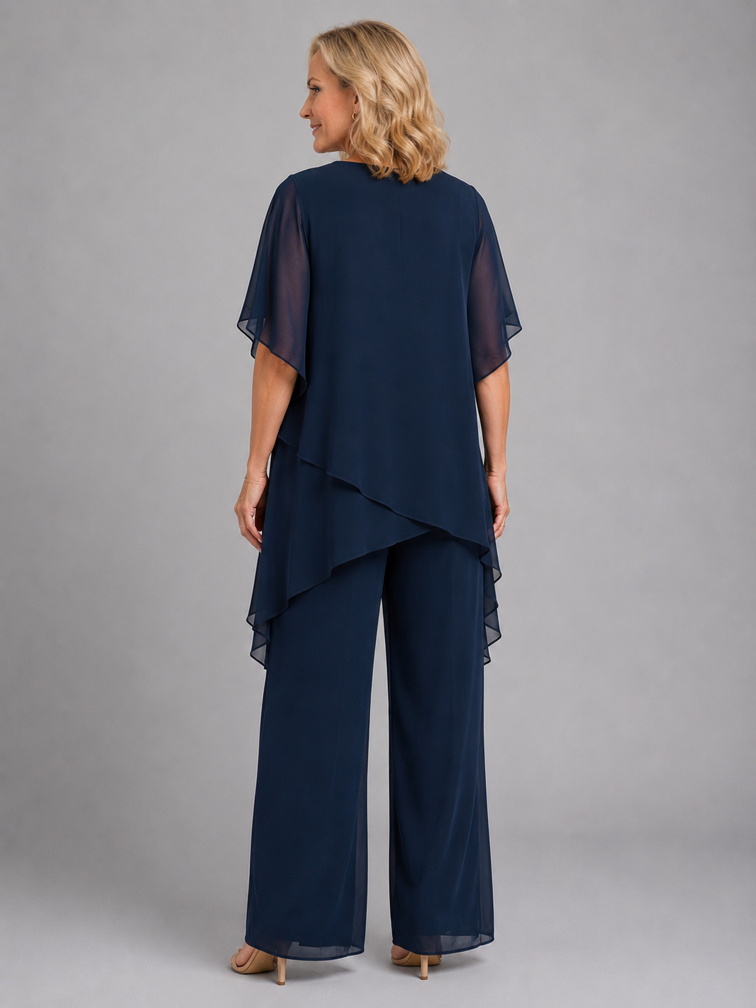 Feathorne Women's Chiffon Wide-Leg Two-Piece Set - view 2