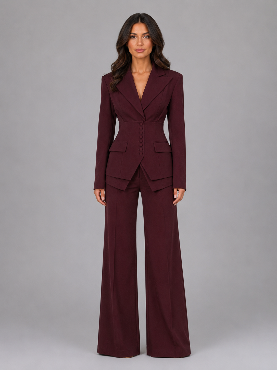 Feathorne Women's Cinched Waist Wide-Leg Trouser Suit - view 1