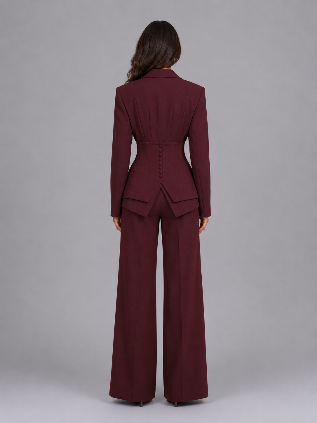 Feathorne Women's Cinched Waist Wide-Leg Trouser Suit - view 2