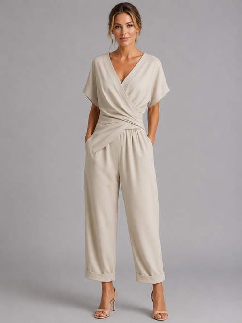 Women's Co-Ord Set Charlotte (with Wrap Front) by Feathorne - front