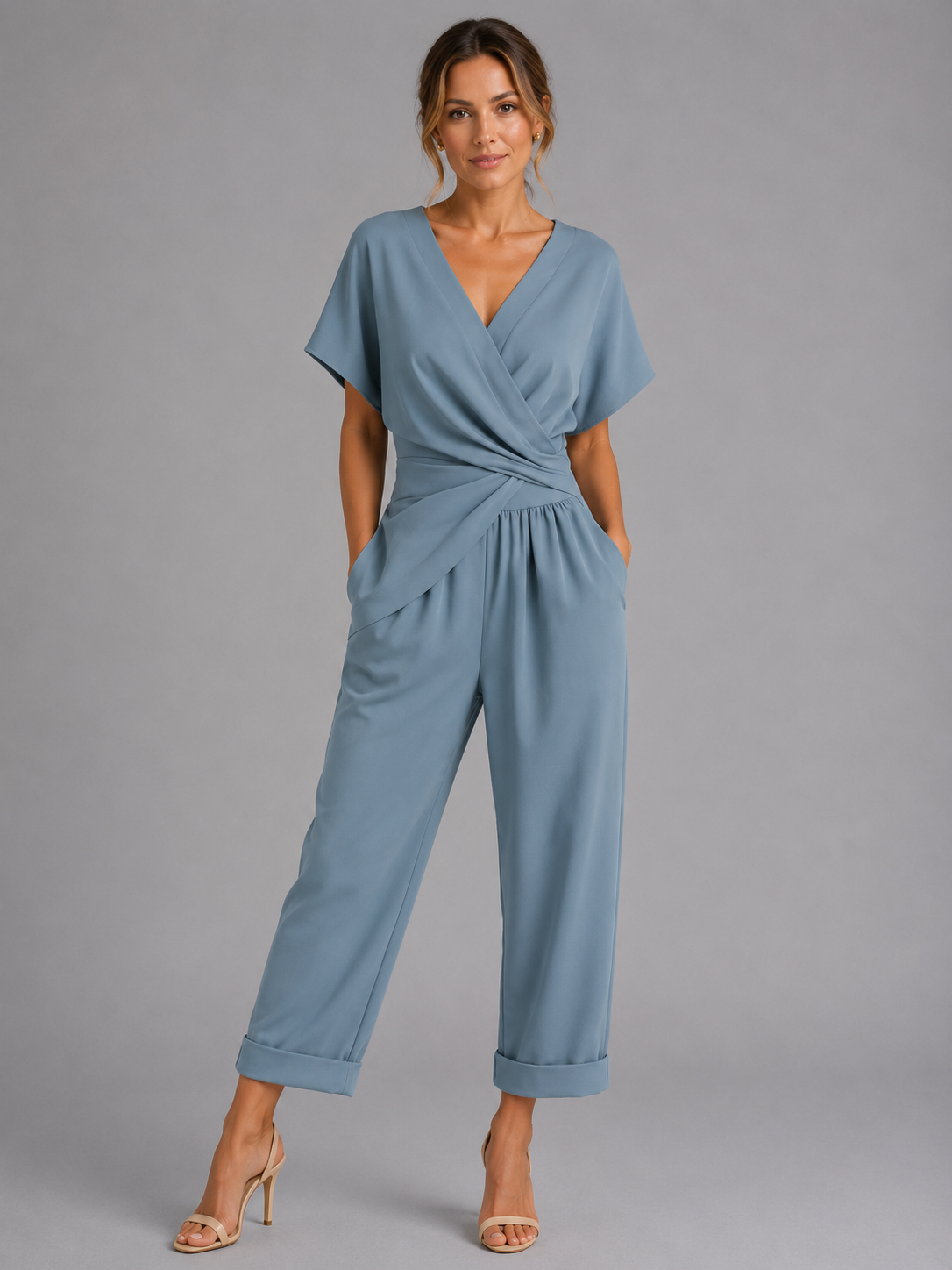 Women's Co-Ord Set Charlotte (with Wrap Front) by Feathorne - front