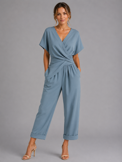 Women's Co-Ord Set Charlotte (with Wrap Front) by Feathorne - front