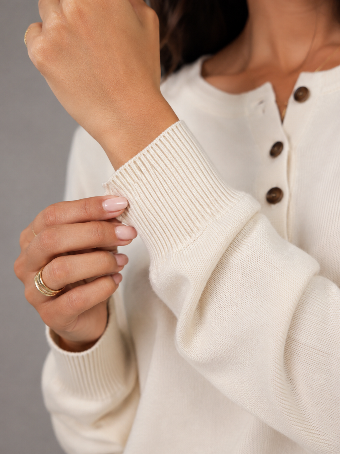 Feathorne Women's Fine Knit Henley Jumper - view 6