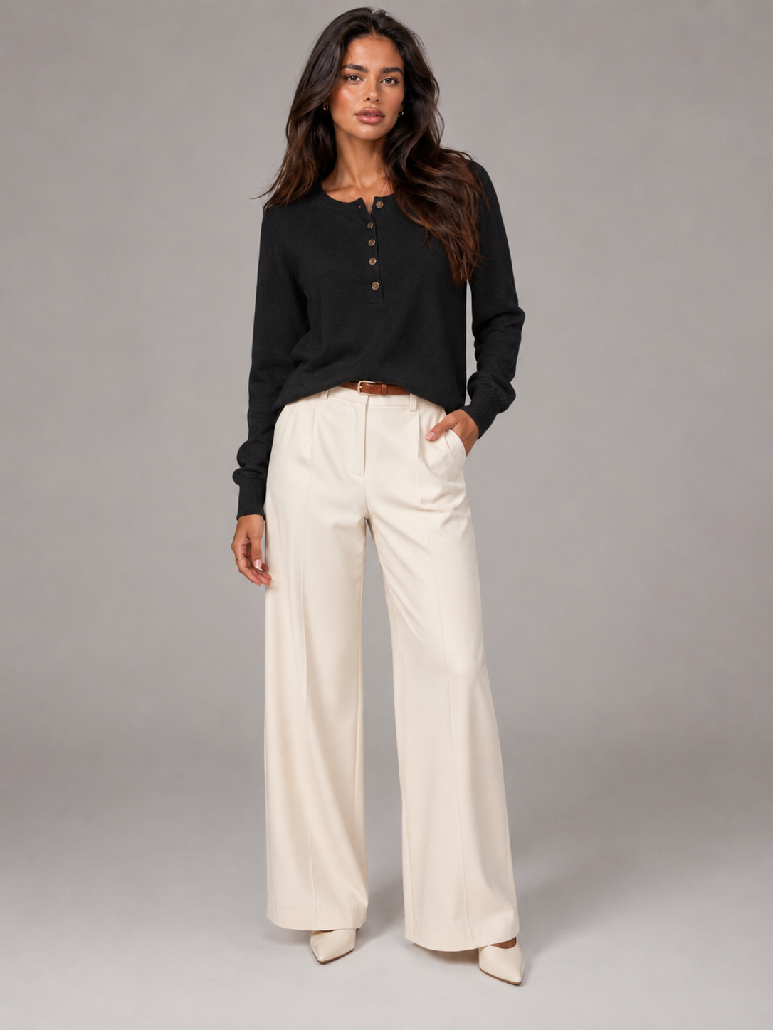 Feathorne Women's Fine Knit Henley Jumper - view 10