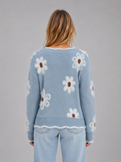 Feathorne Women's Floral V-Neck Jumper - view 2