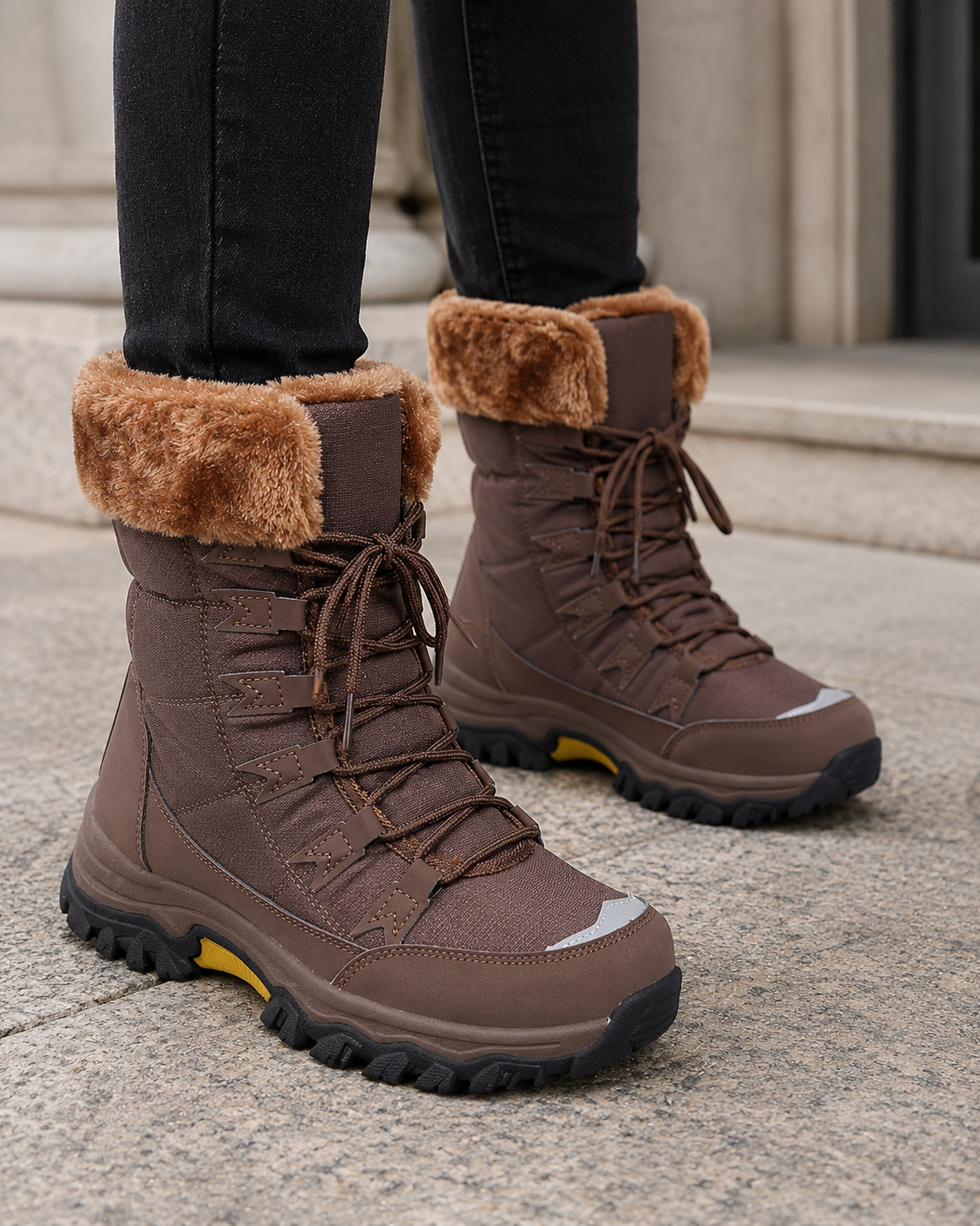 Feathorne Women's Fur-Lined Lace-Up Snow Boots - view 4