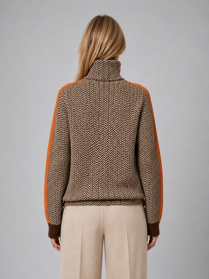 Feathorne Women's Herringbone Turtleneck Jumper - view 2