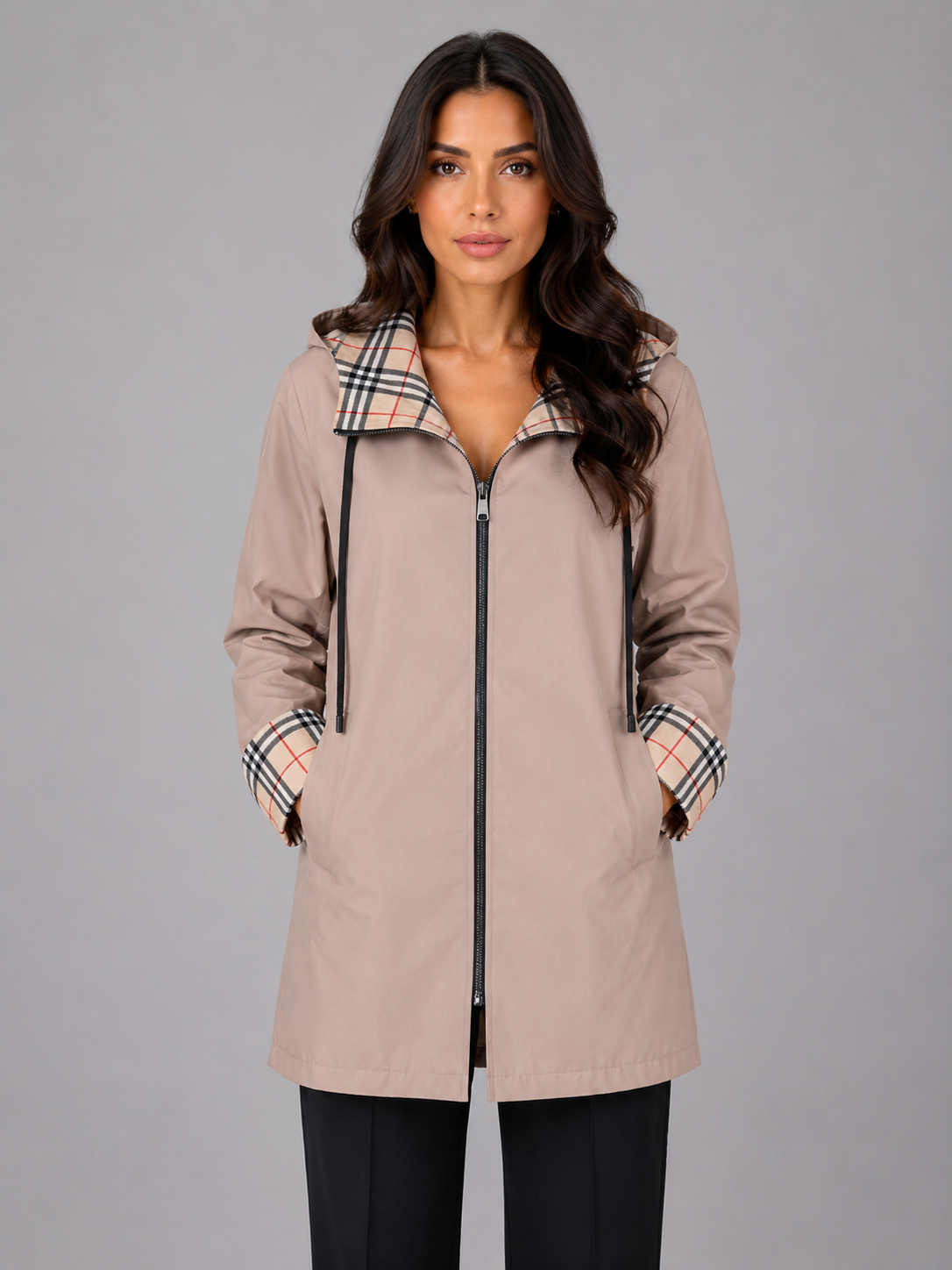 Feathorne Women's Hooded Longline Rain Coat - view 4
