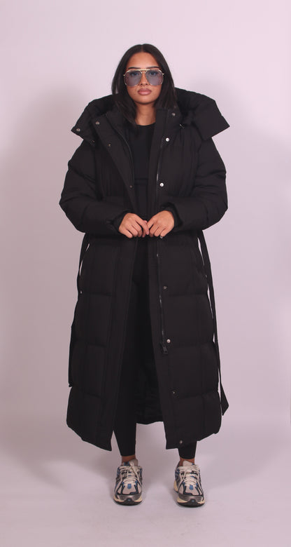 Feathorne Women's Hooded Puff Quilted Coat - back view