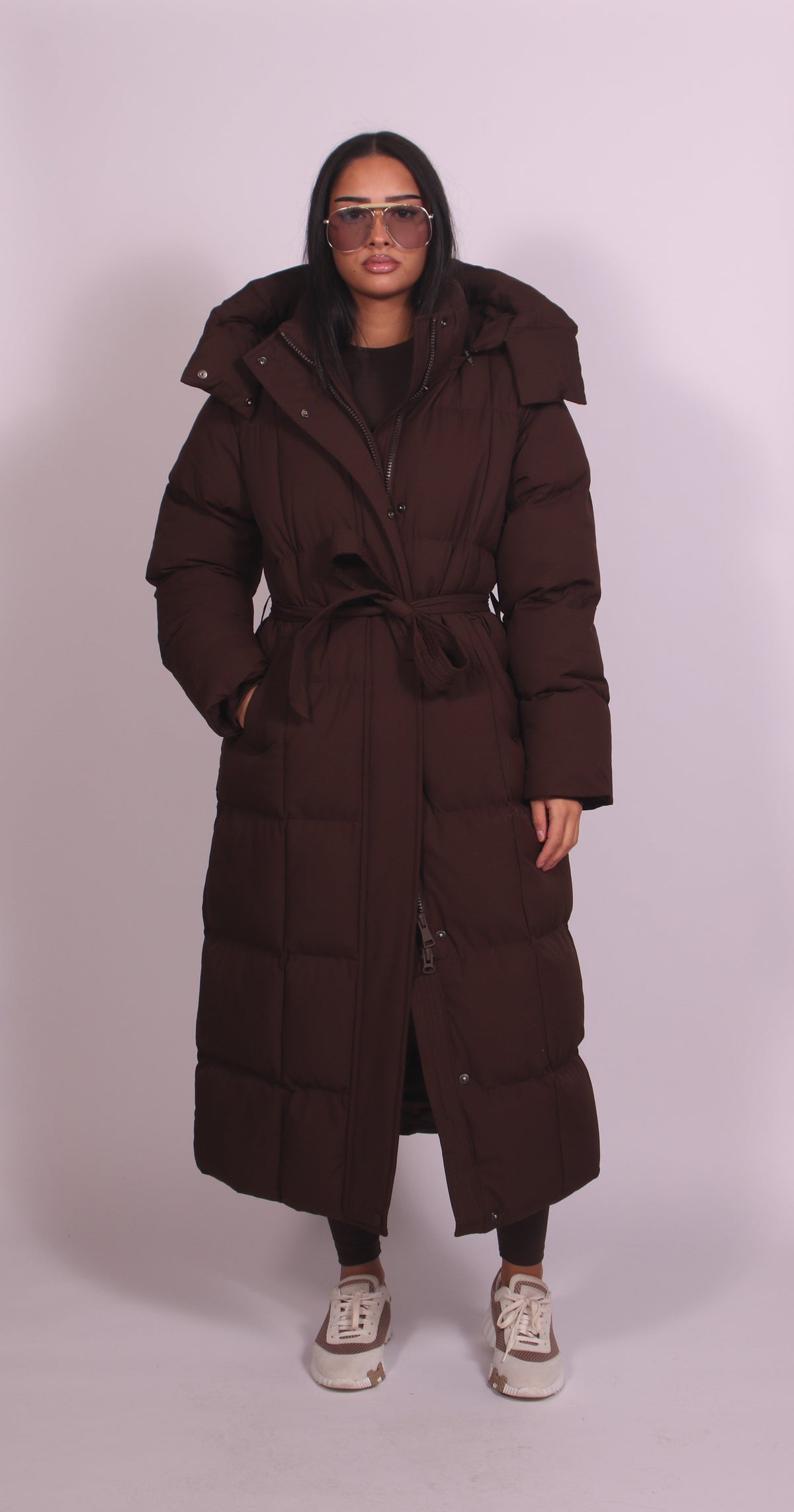 Feathorne Women's Hooded Puff Quilted Coat - front view