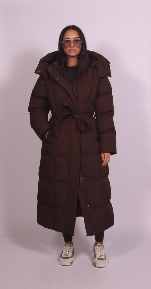 Feathorne Women's Hooded Puff Quilted Coat - front view