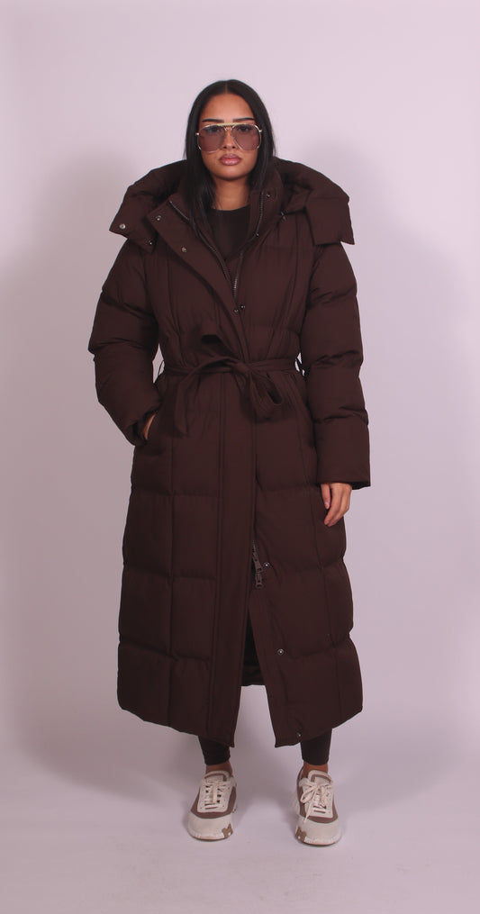Feathorne Women's Hooded Puff Quilted Coat - front view