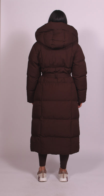 Feathorne Women's Hooded Puff Quilted Coat - side view