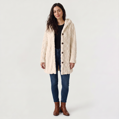 Feathorne Women's Hooded Teddy Fleece Cardigan - view 4