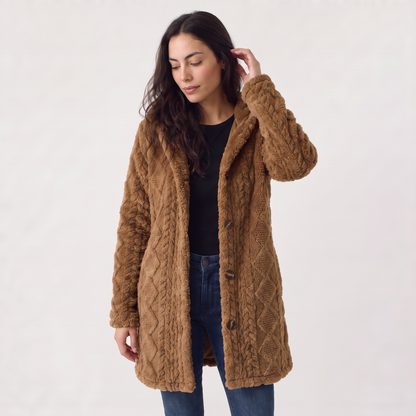 Feathorne Women's Hooded Teddy Fleece Cardigan - view 8