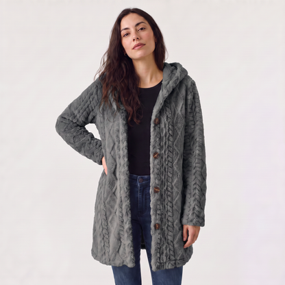 Feathorne Women's Hooded Teddy Fleece Cardigan - view 12
