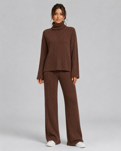 Feathorne Women's Juniper Knitted Co-Ord Set - styled full length view