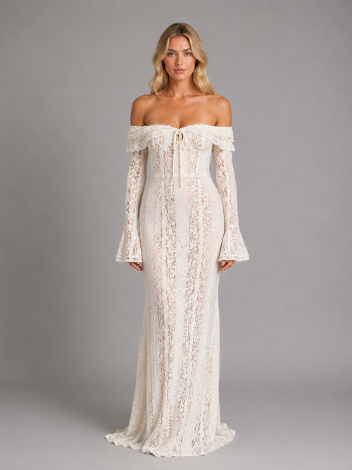 Feathorne Women's Off Shoulder Cutout Maxi Dress - view 1