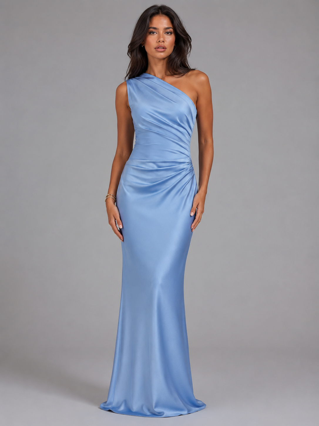 Women's One Shoulder Maxi Dress Cordelia  – Effortless Wedding Guest Glamour