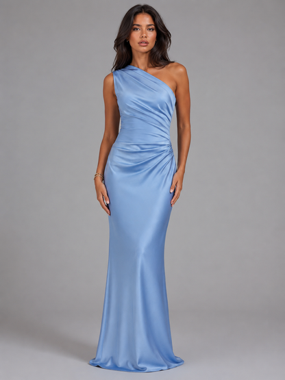 Women's One Shoulder Maxi Dress Cordelia  – Effortless Wedding Guest Glamour