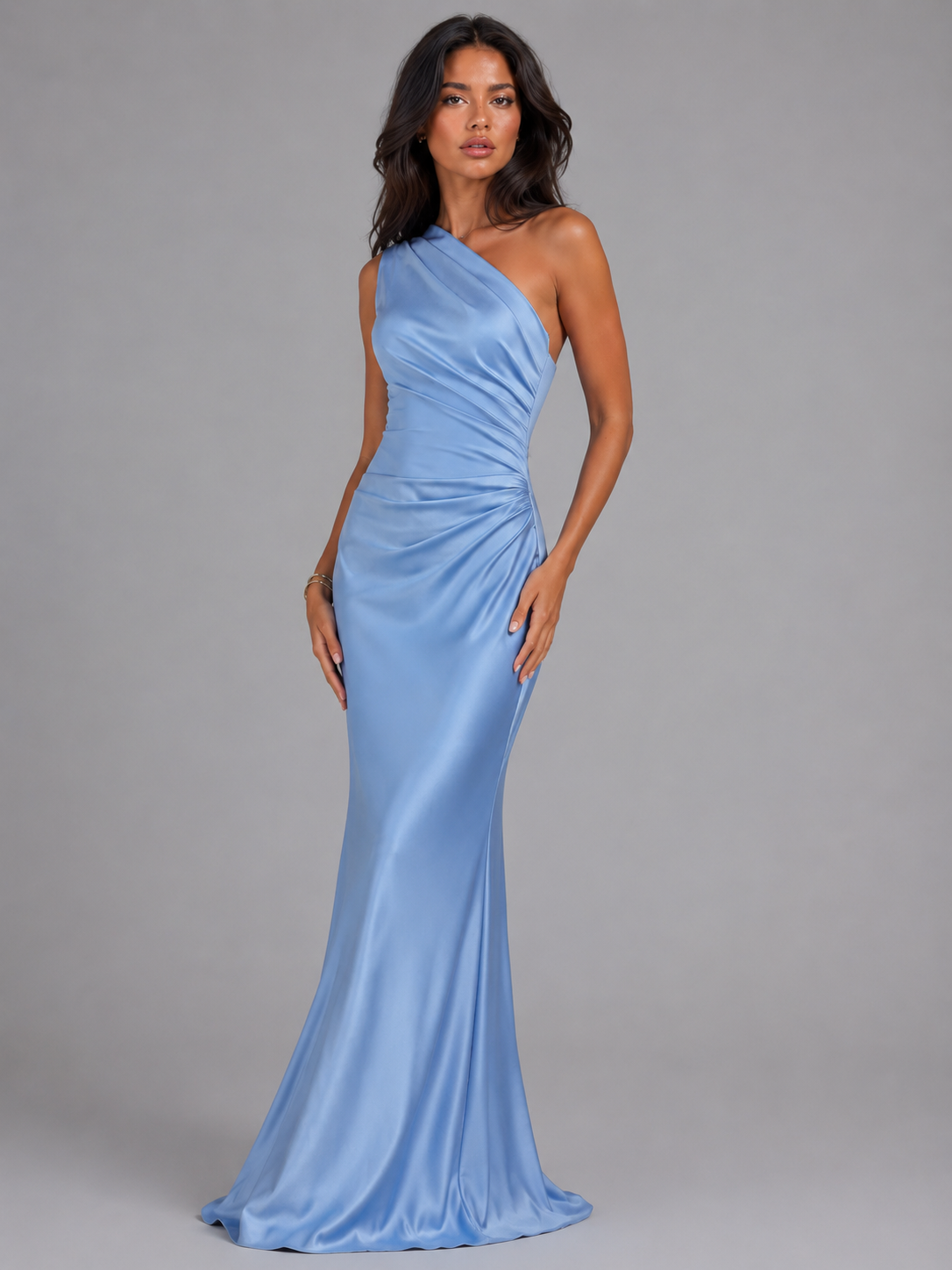 Women's One Shoulder Maxi Dress Cordelia  – Effortless Wedding Guest Glamour