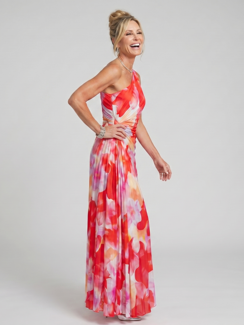 Feathorne Women's One Shoulder Pleated Midi Dress - view 2