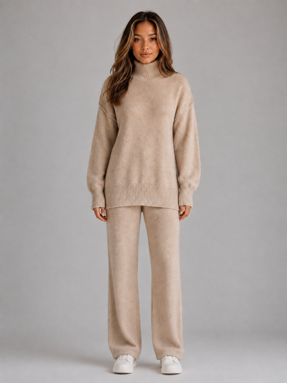 Feathorne Women's Oversized Roll Neck Knitted Lounge Set - view 1