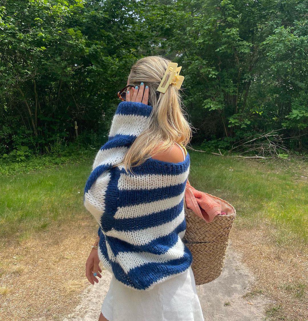 Feathorne Women's Oversized Striped Knit Jumper - view 4