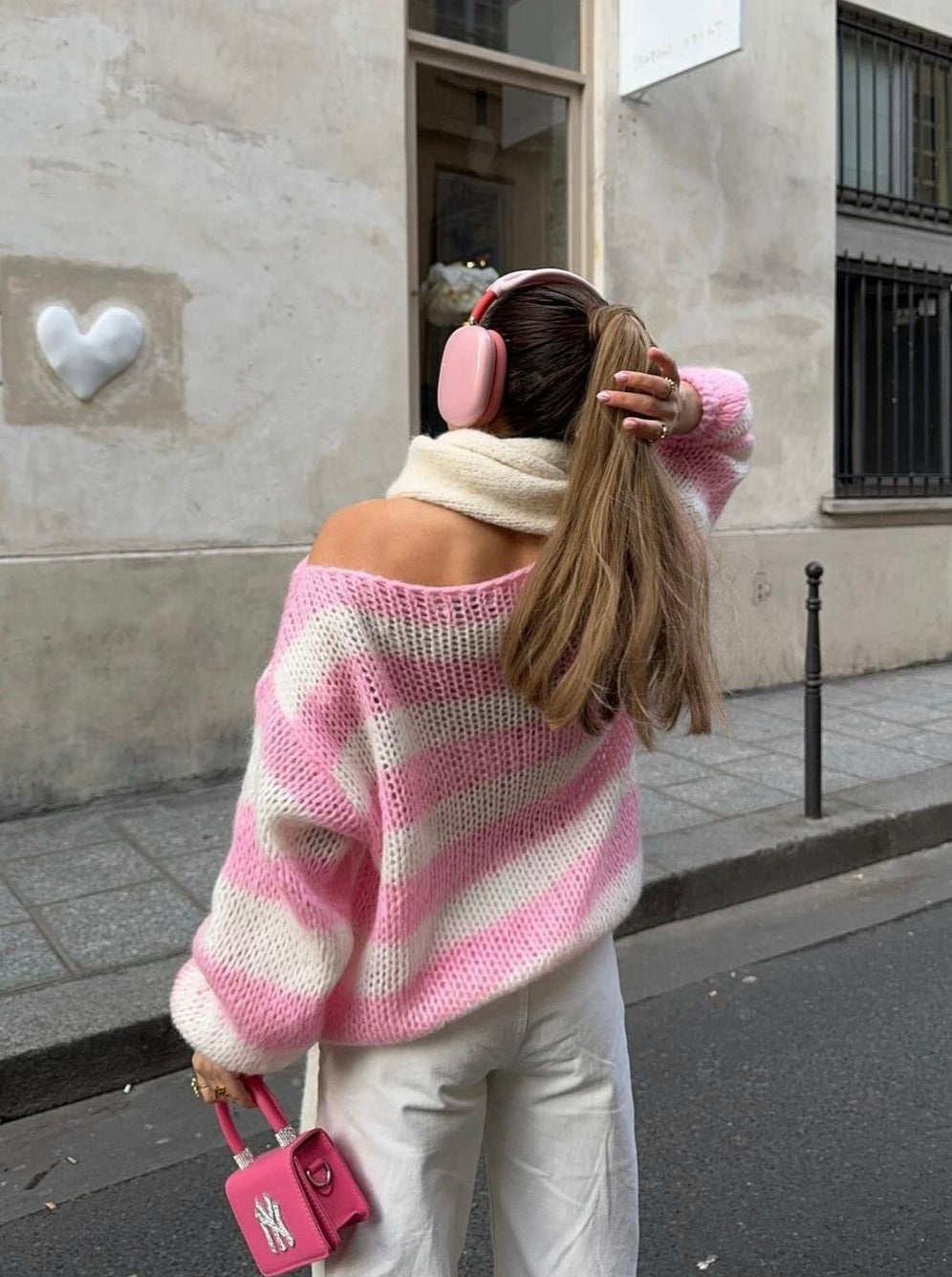 Feathorne Women's Oversized Striped Knit Jumper - view 9