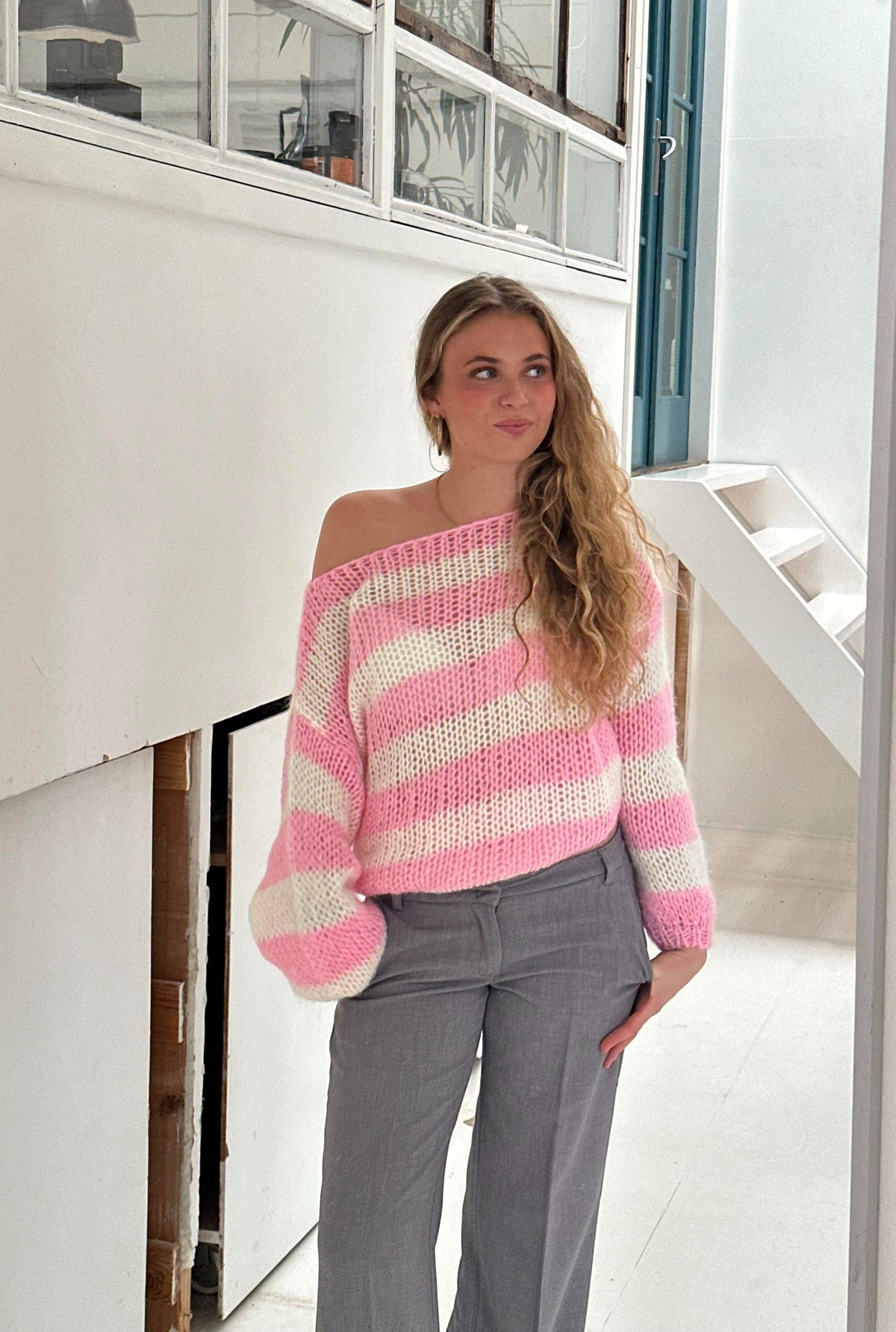 Feathorne Women's Oversized Striped Knit Jumper - view 11