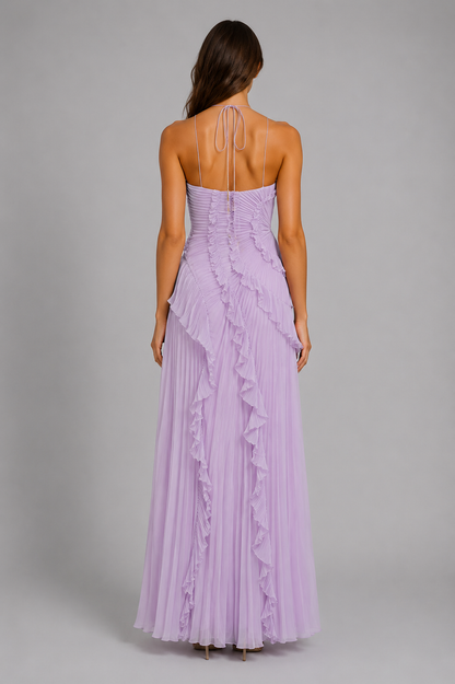 Feathorne Women's Pleated Halter Neck Maxi Dress - view 2
