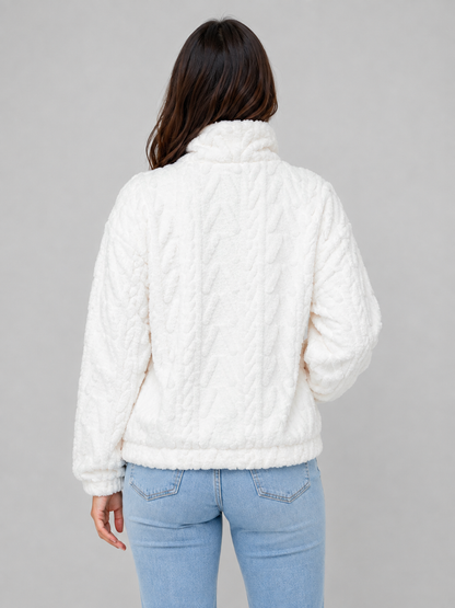 Feathorne Women's Plush Half Zip Fleece Pullover - view 2