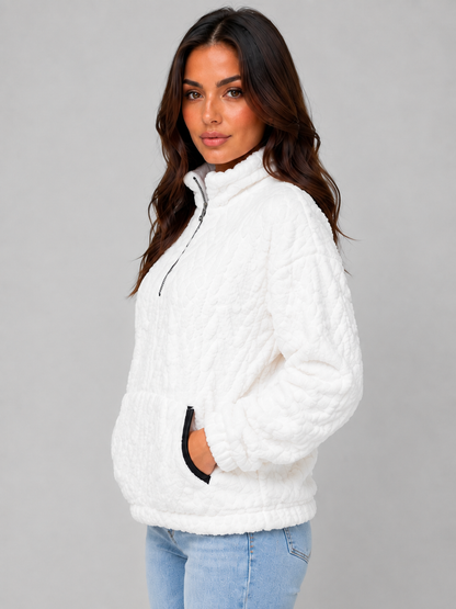 Feathorne Women's Plush Half Zip Fleece Pullover - view 3