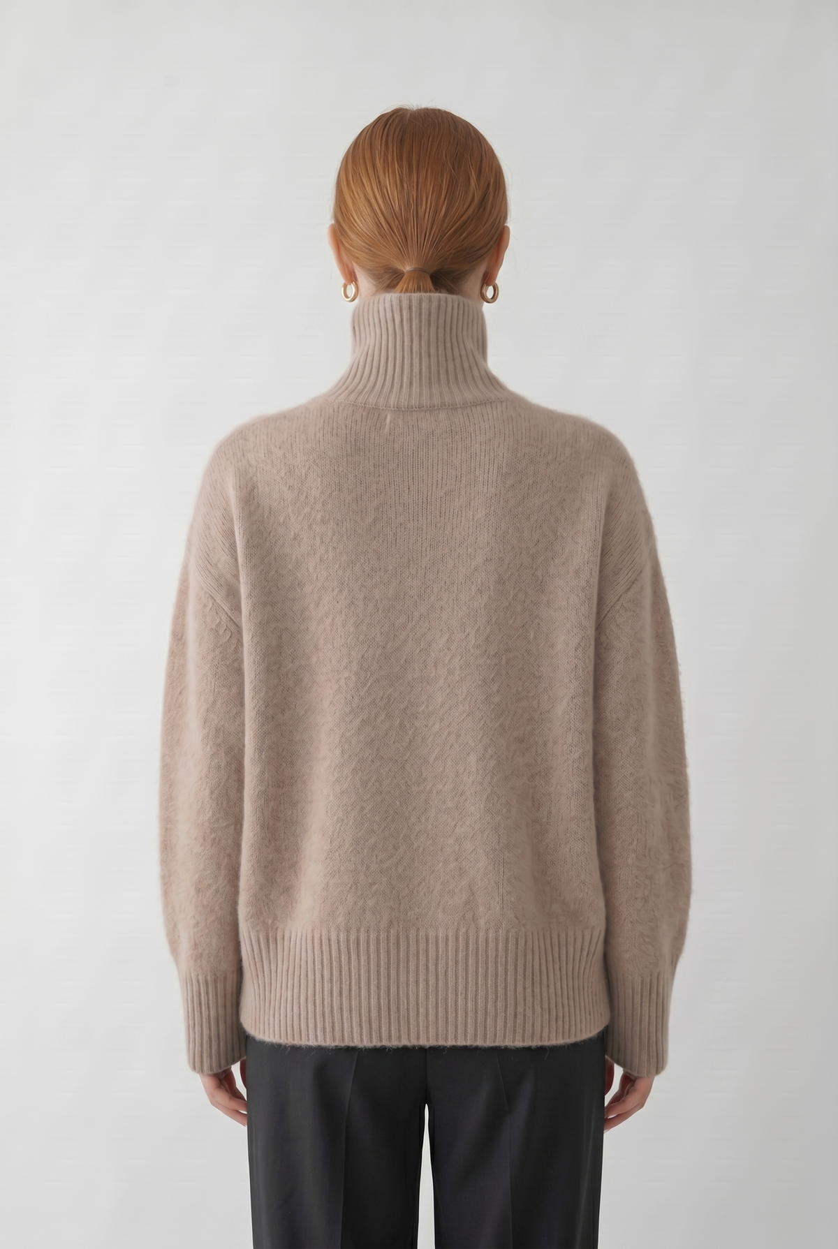 Feathorne Women's Relaxed Cable Knit Turtleneck Jumper - view 2