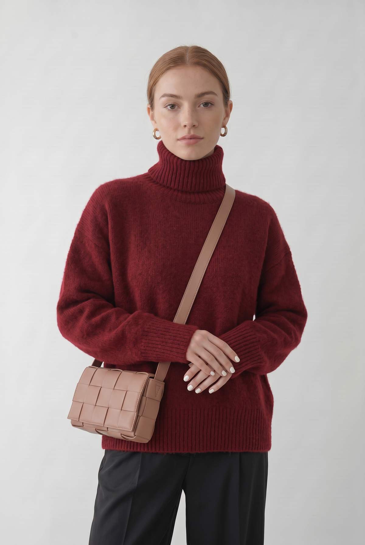 Feathorne Women's Relaxed Cable Knit Turtleneck Jumper - view 7