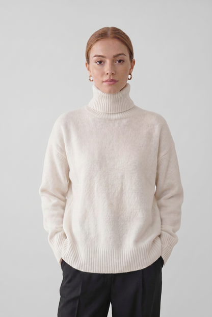 Feathorne Women's Relaxed Cable Knit Turtleneck Jumper - view 8