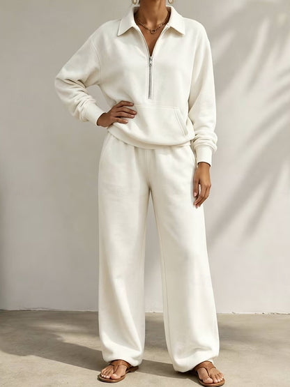 Feathorne Women's Bethany V-Neck Pants Set - styled view