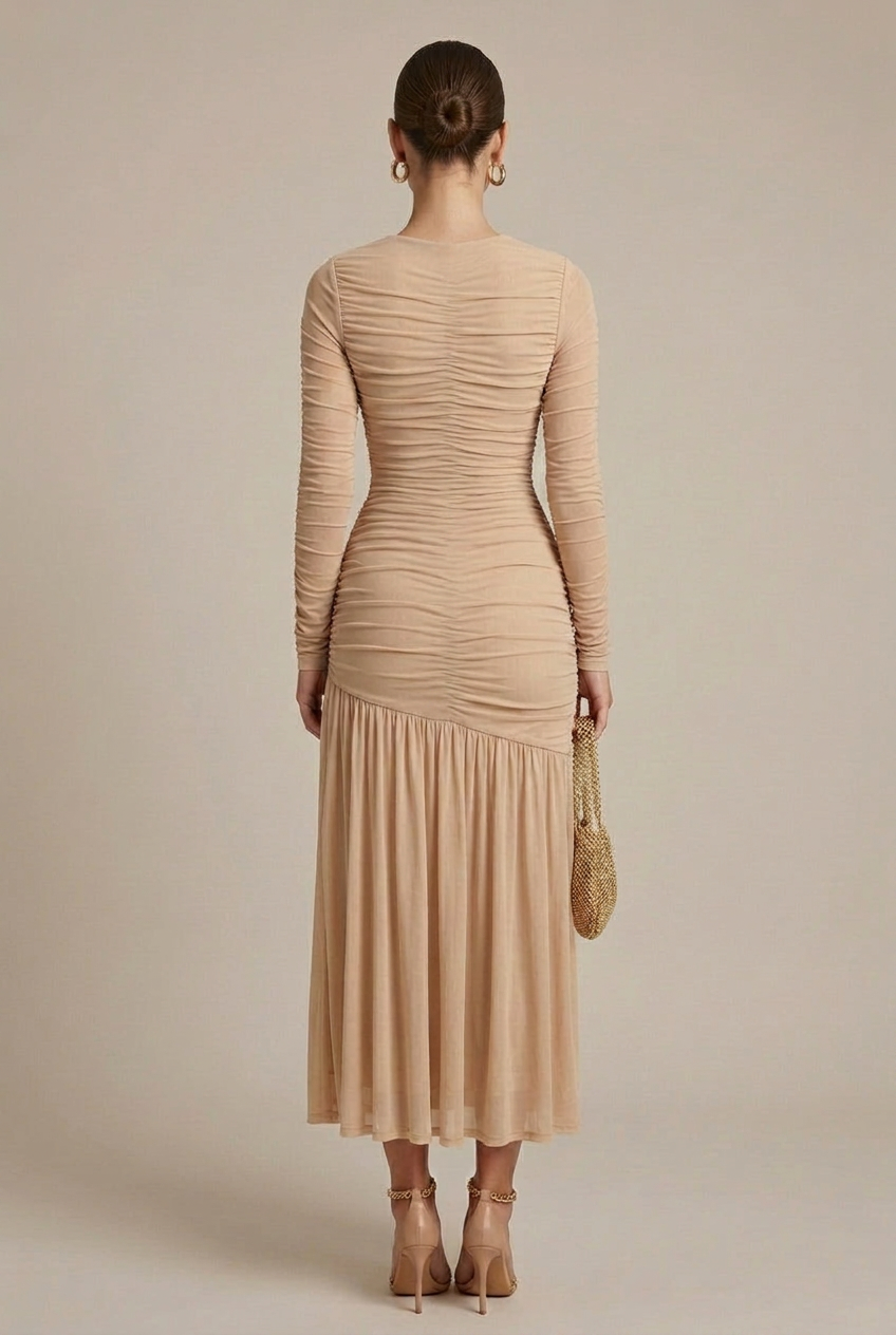 Eleanor Drop Waist Midi Dress - styled view