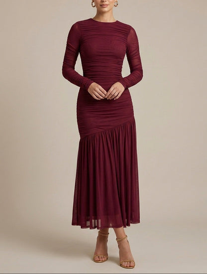 Eleanor Drop Waist Midi Dress - back view